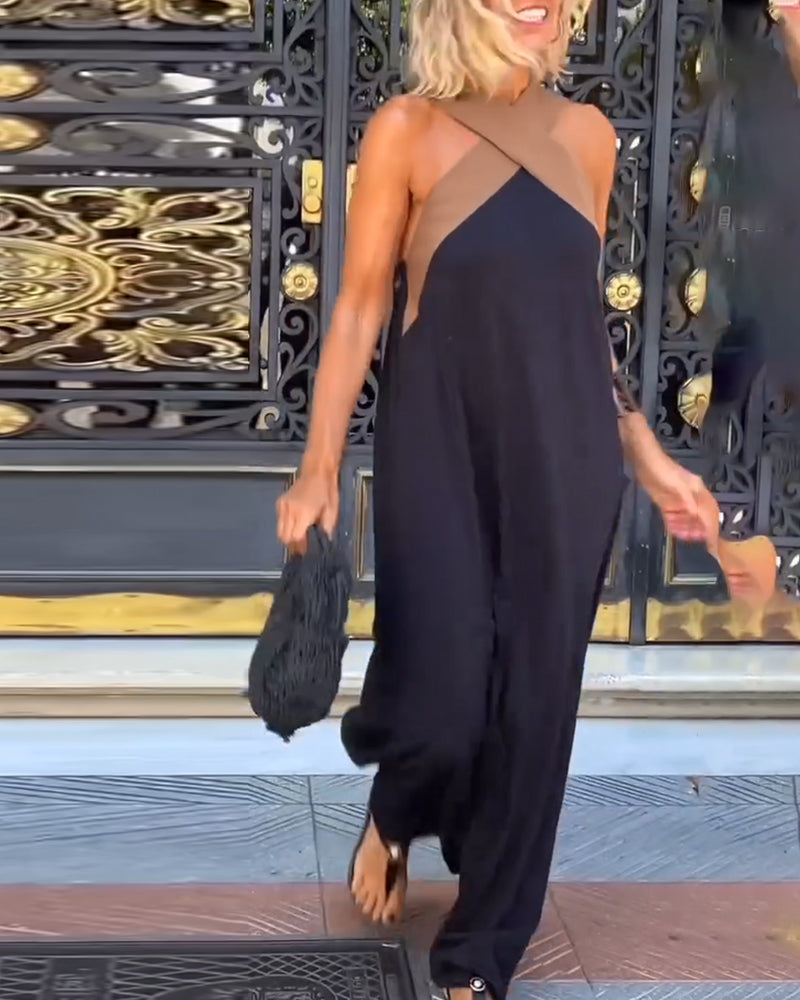 Mariel | Elegant Cross Strappy Maxi Dress