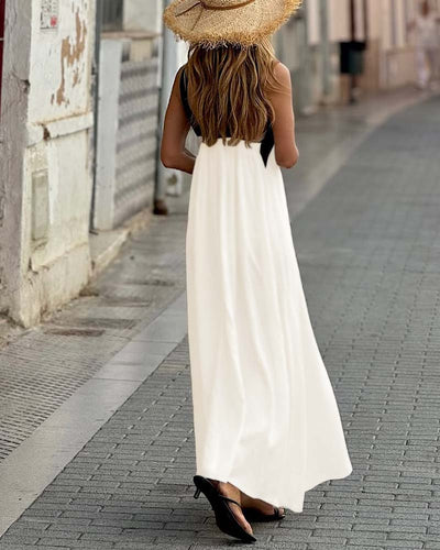 Mariel | Elegant Cross Strappy Maxi Dress