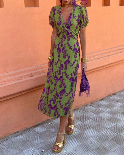 Angelina | V-Neck Midi Dress