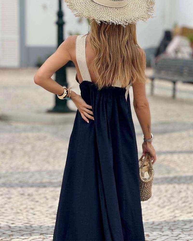 Mariel | Elegant Cross Strappy Maxi Dress
