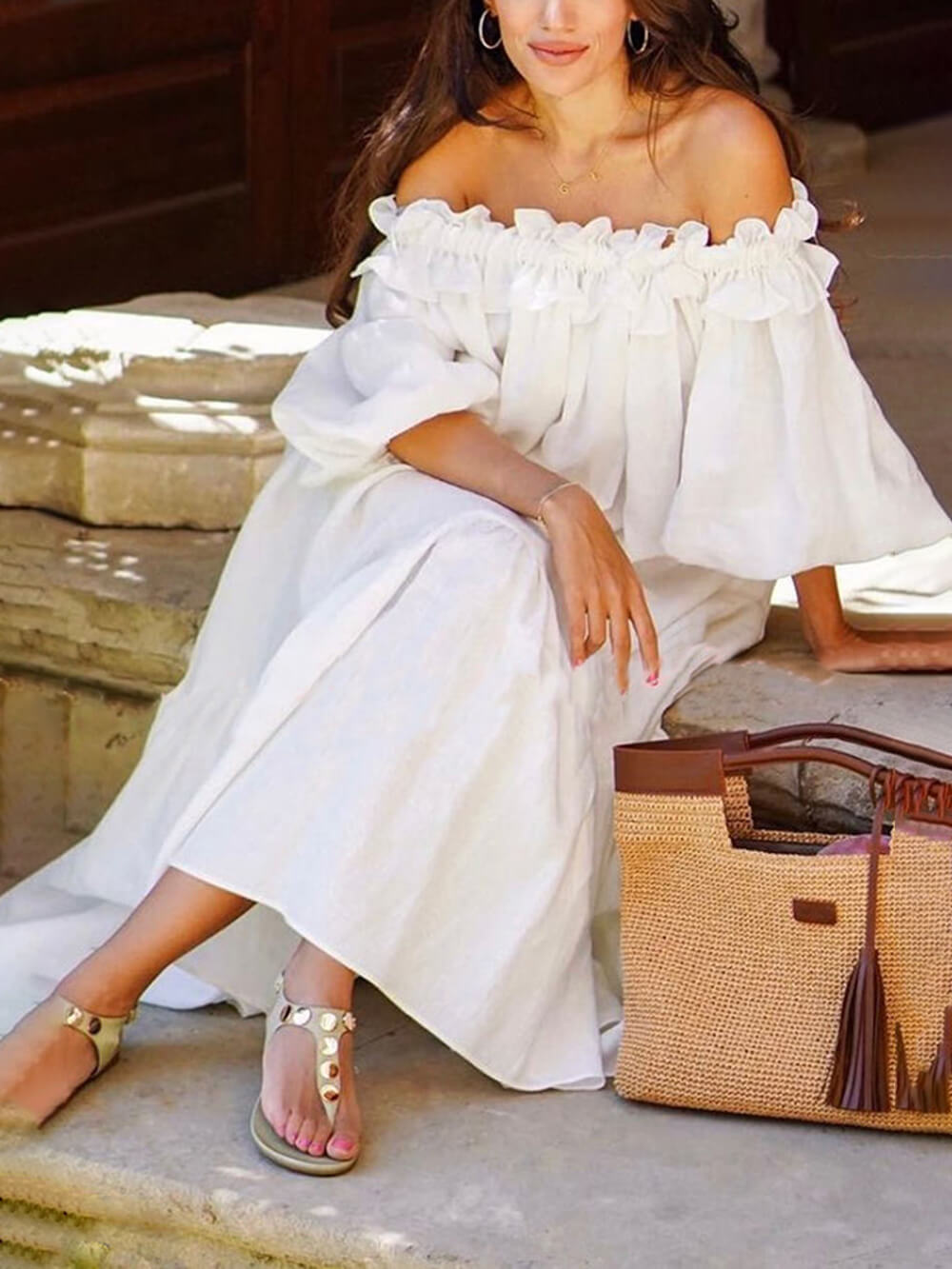 Giselle | Off Shoulder Midi Dress