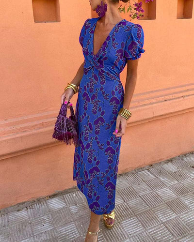 Angelina | V-Neck Midi Dress