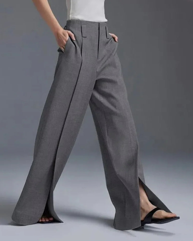 Maiane | Casual Split-front Trousers