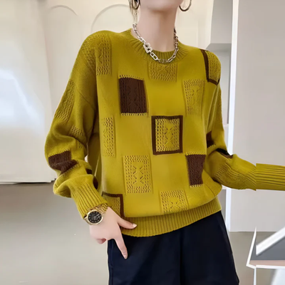 Rosie | Trendy Patchwork Sweater