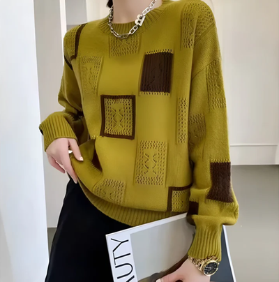 Rosie | Trendy Patchwork Sweater
