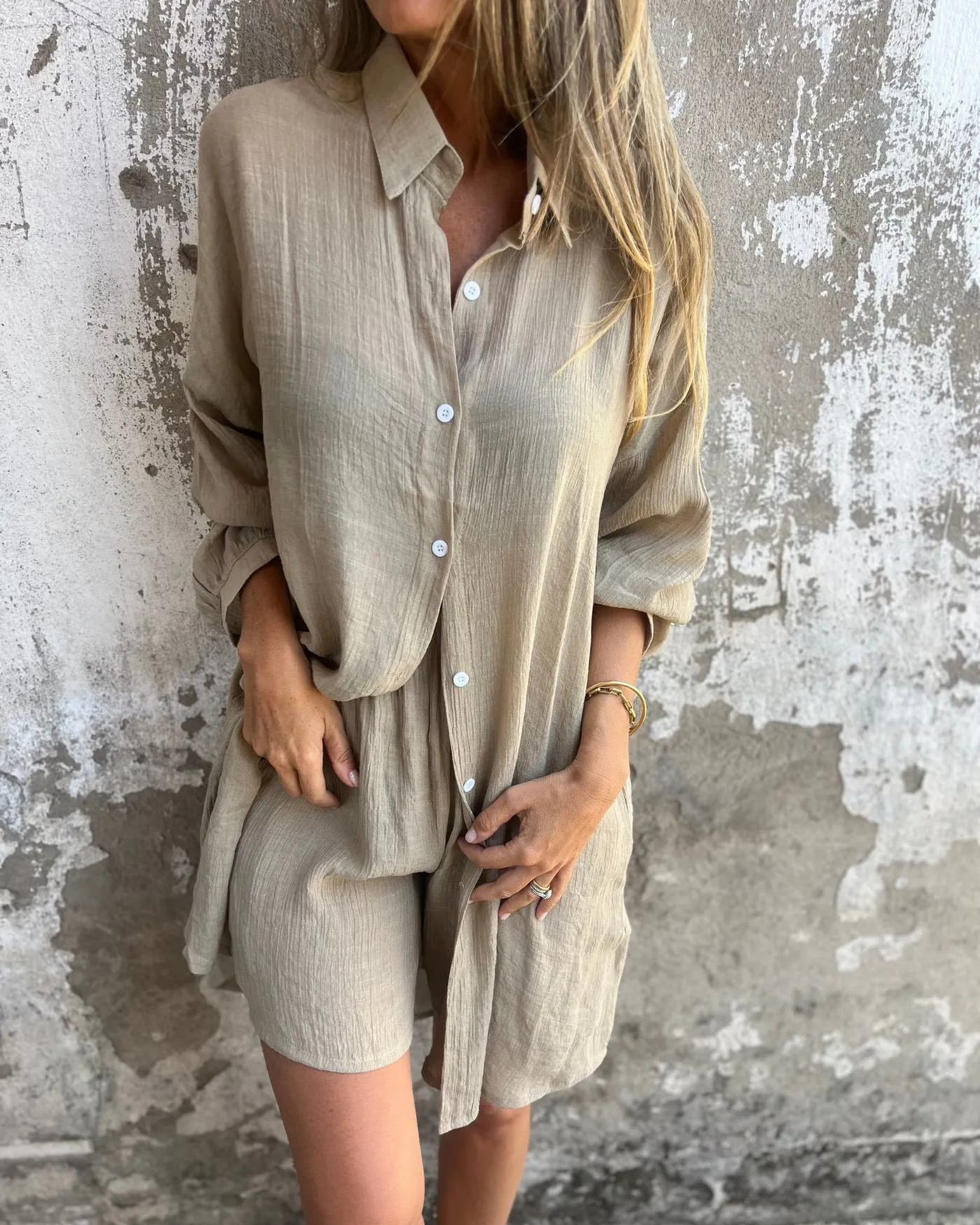 Izela | Casual Shirt & Shorts Set