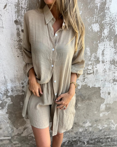 Izela | Casual Shirt & Shorts Set
