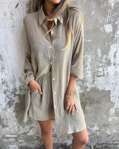 Izela | Casual Shirt & Shorts Set