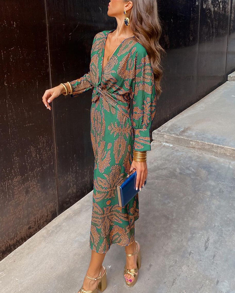 Janella | Long Sleeve Midi Dress