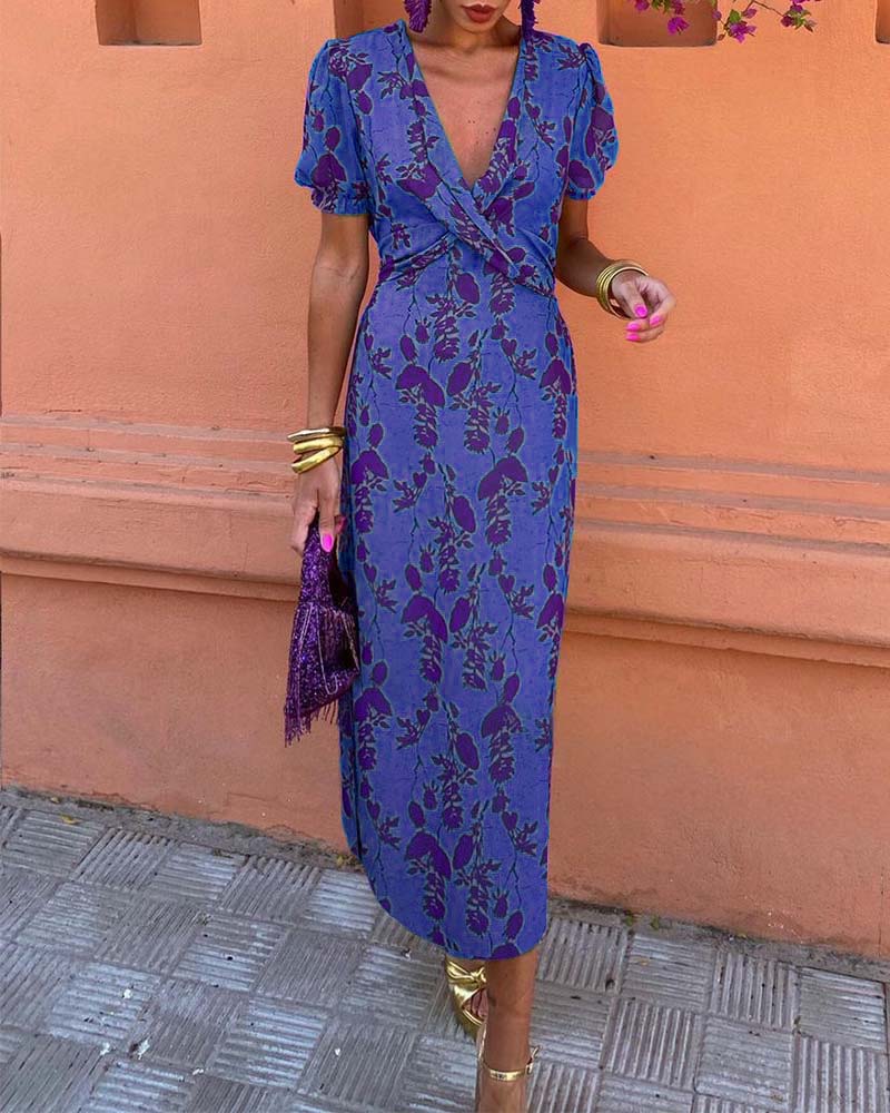 Angelina | V-Neck Midi Dress