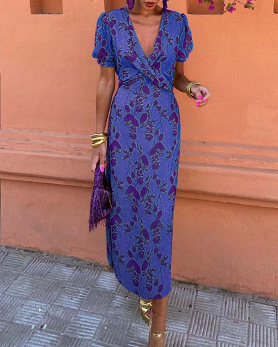 Angelina | V-Neck Midi Dress