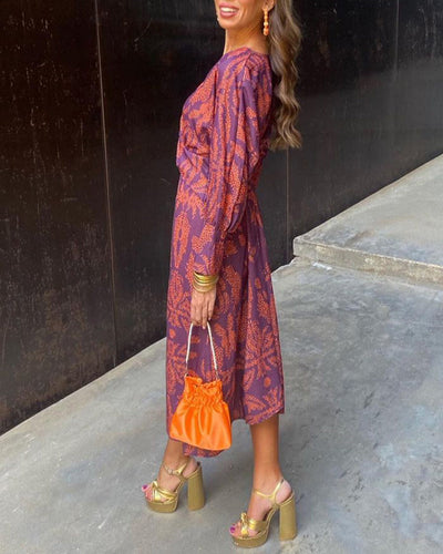 Janella | Long Sleeve Midi Dress