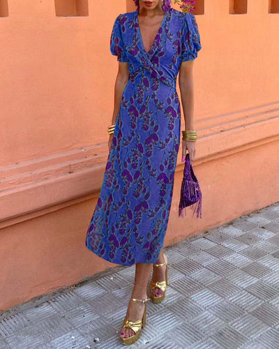 Angelina | V-Neck Midi Dress