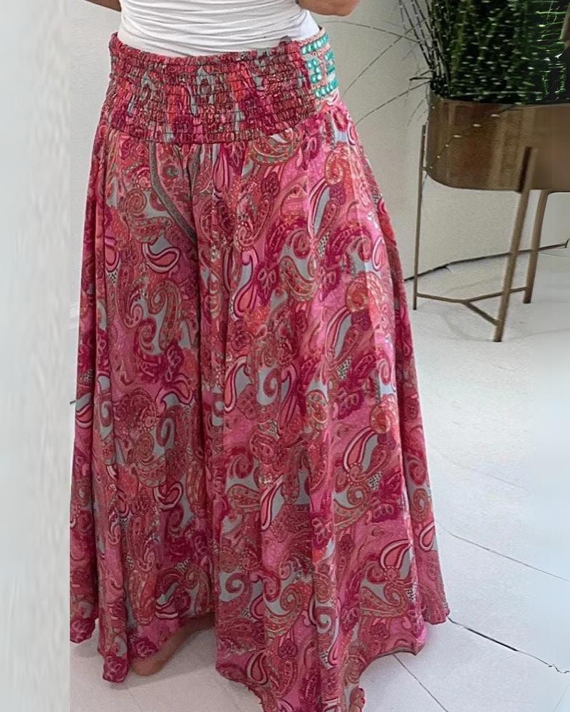 Lena | Wide paisley pants