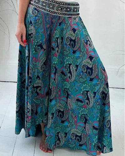 Lena | Wide paisley pants