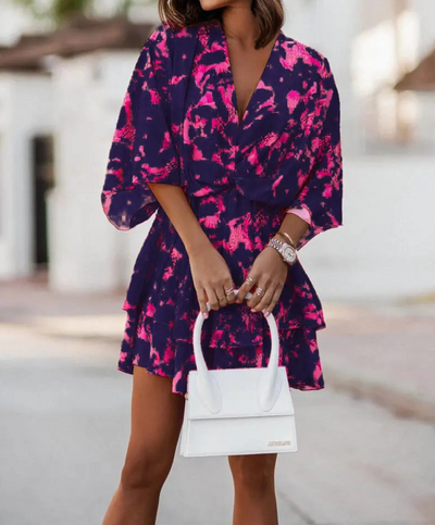 Valeria | Bohemian Floral Mini Dress