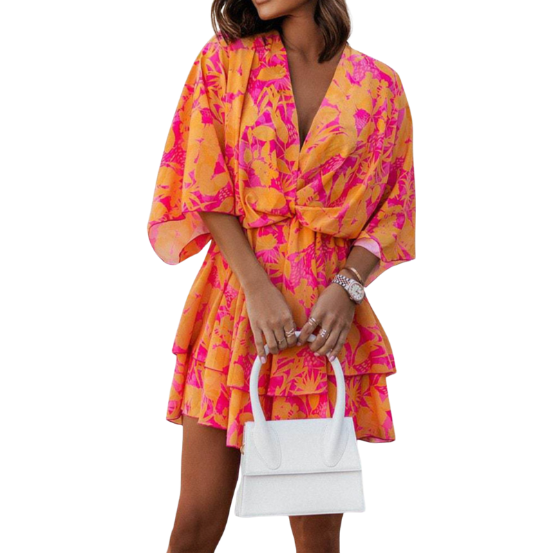 Valeria | Bohemian Floral Mini Dress
