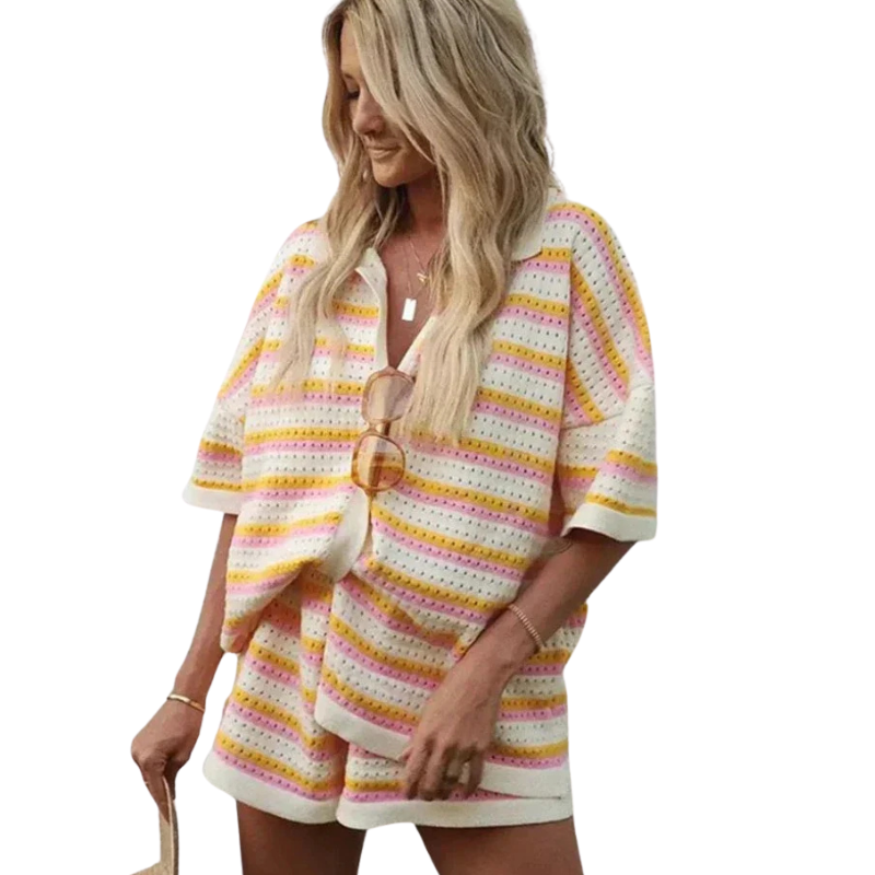 Caressa | Multicolored Knit Set
