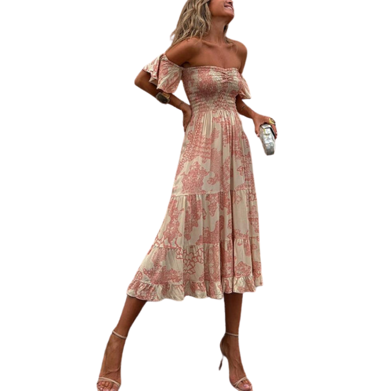 Vee | Off-Shoulder Midi Dress
