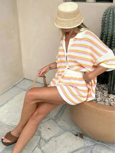 Caressa | Multicolored Knit Set