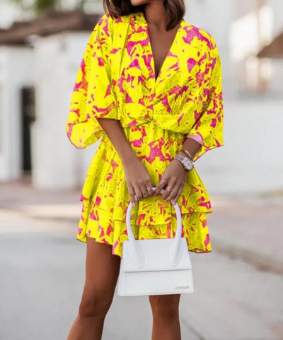 Valeria | Bohemian Floral Mini Dress