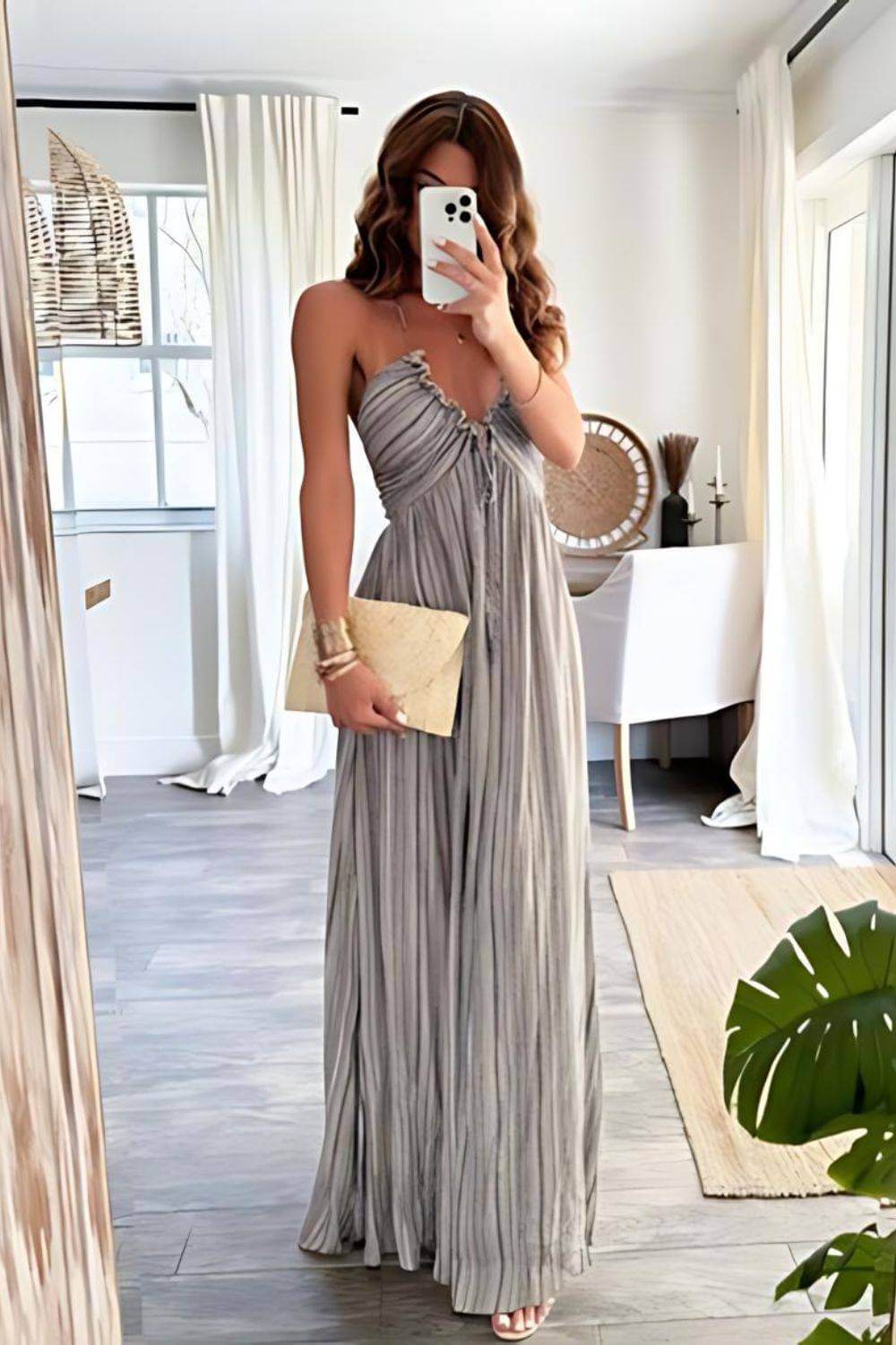 Lanie | Pleated Maxi Dress