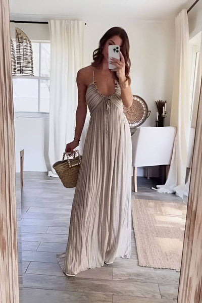 Lanie | Pleated Maxi Dress