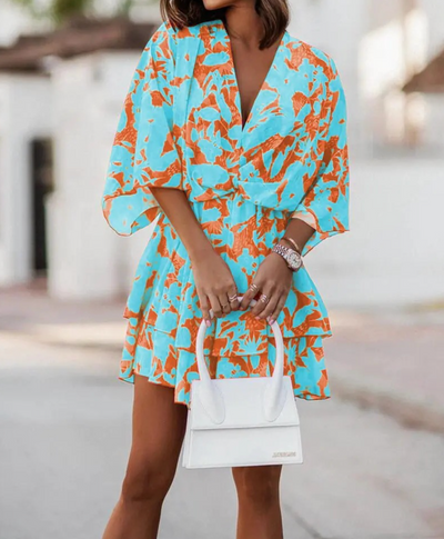 Valeria | Bohemian Floral Mini Dress