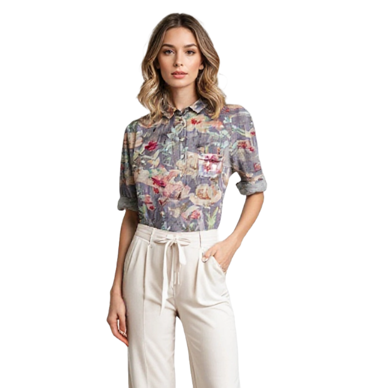 Rosemary | French Vintage Floral Blouse