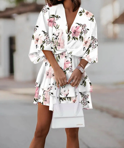 Valeria | Bohemian Floral Mini Dress