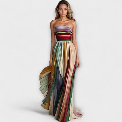 Flora | Strapless Pleated Dress